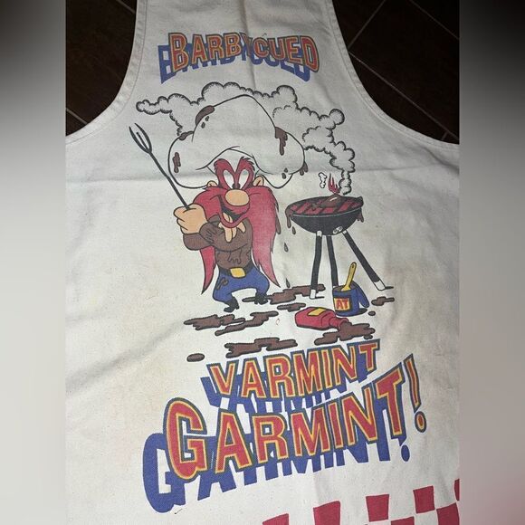 Warner Bro Looney Tunes Yosemite Sam Varmint Garmint  BBQ Vintage Apron - Picture 3 of 6